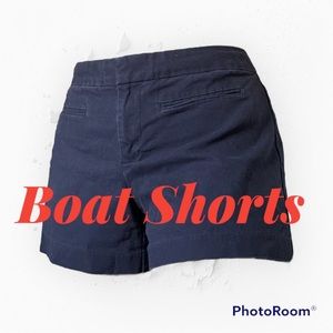 Navy boat shorts